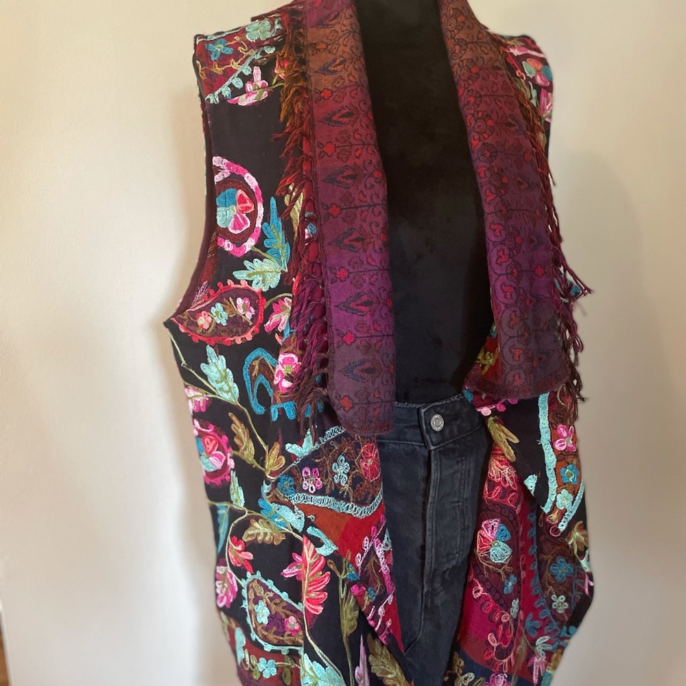ANU Embroidered Wool Vest